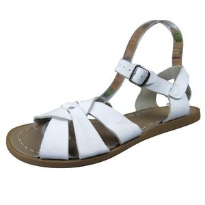 Salt Water Sandals Original Women's White Leather Sandals 8 Casual Comfort